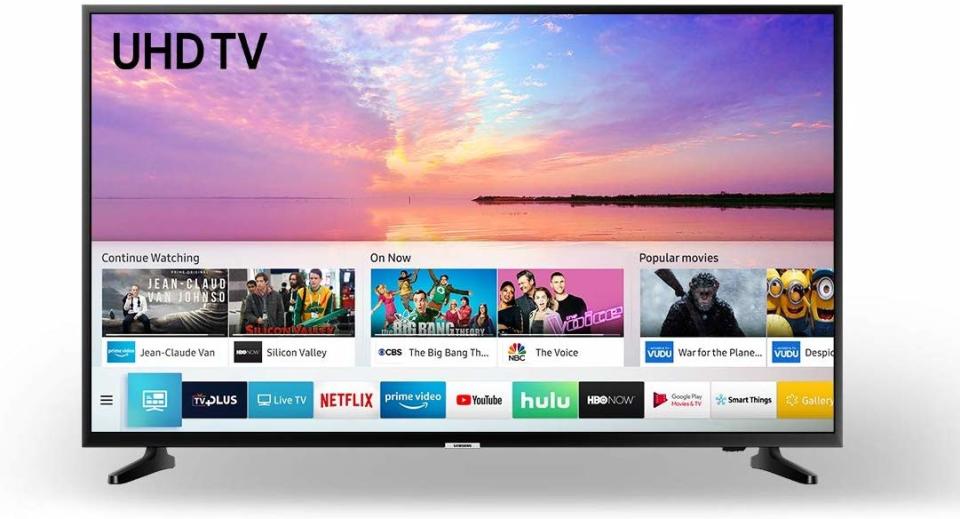 Samsung 55" 4K Ultra HD Smart TV. Image via Amazon. 