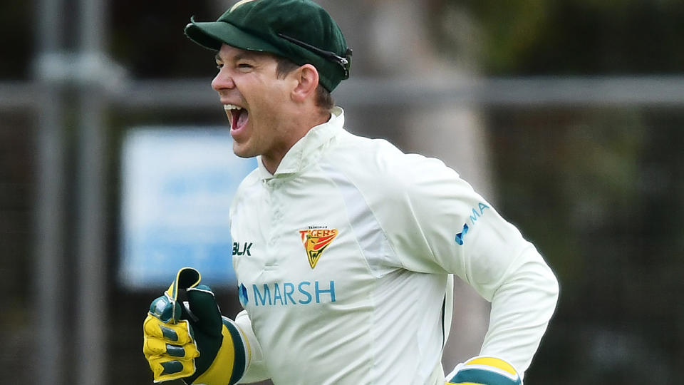 Test captain Tim Paine says the selected side for the first Test against India will remain secret until the coin-toss on day one. (Photo by Mark Brake/Getty Images)
