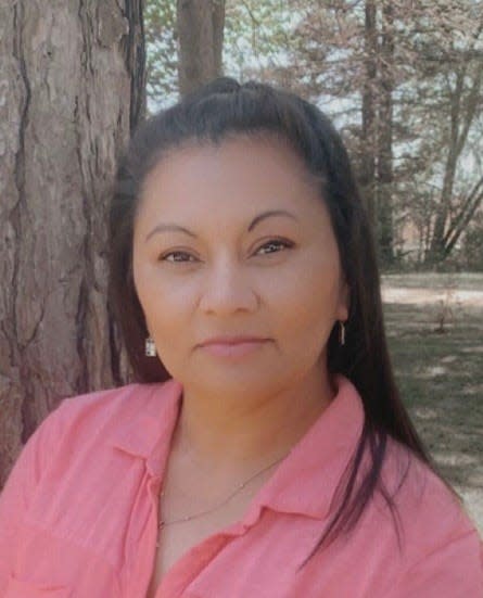 Iowa Latino Hall of Fame honoree Emilia Marroquin works for the Migrant Education Program, serves on the Storm Lake Community School District Board of Education and volunteers with community programs.