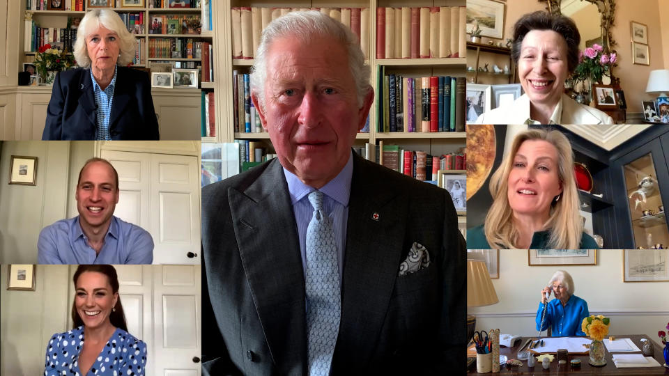 The Royal Family has teamed up for calls and video messages. (Royal Family)