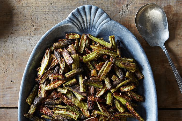 Spicy Oven-Roasted Okra 