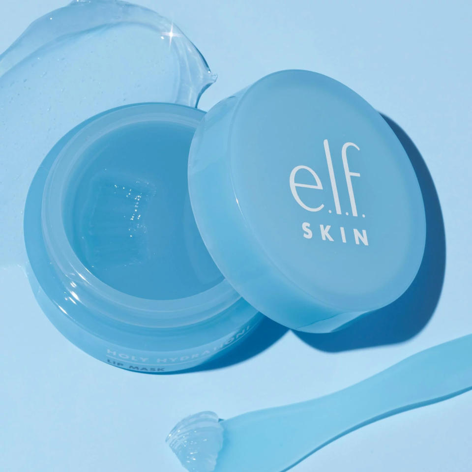 the blue e.l.f. cosmetics lip mask jar