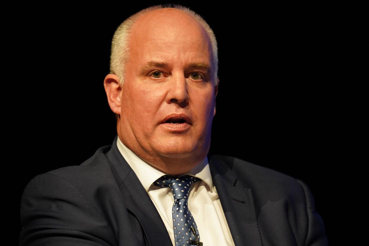 Andrew RT Davies, Leader of the Welsh Conservatives in the Senedd, speaking during the Conservative Party annual conference at the International Convention Centre in Birmingham. Picture date: Sunday October 2, 2022.