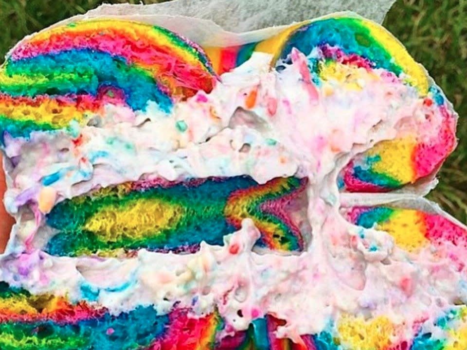 rainbow bagel