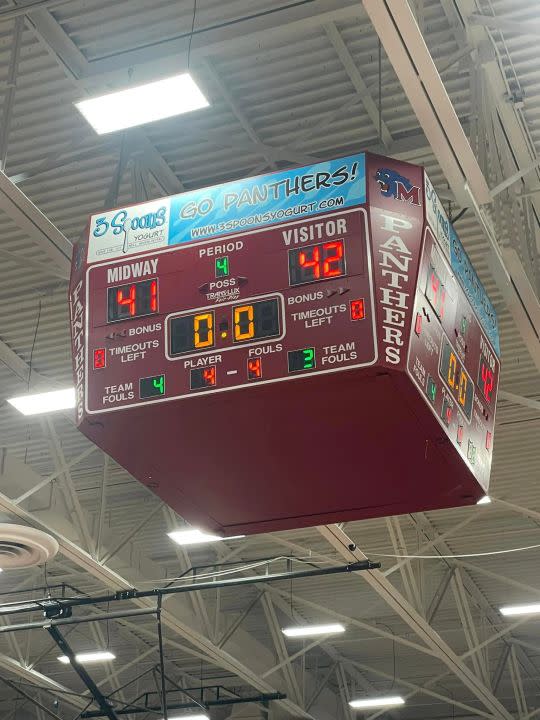 The score board from the Devilettes Regional win.