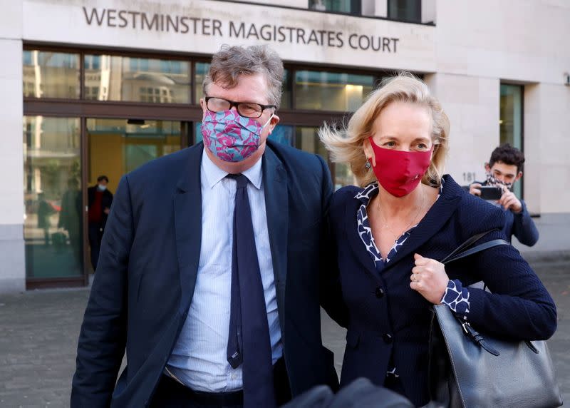 Hedge fund manager Odey leaves Westminster Magistrates' Court in London