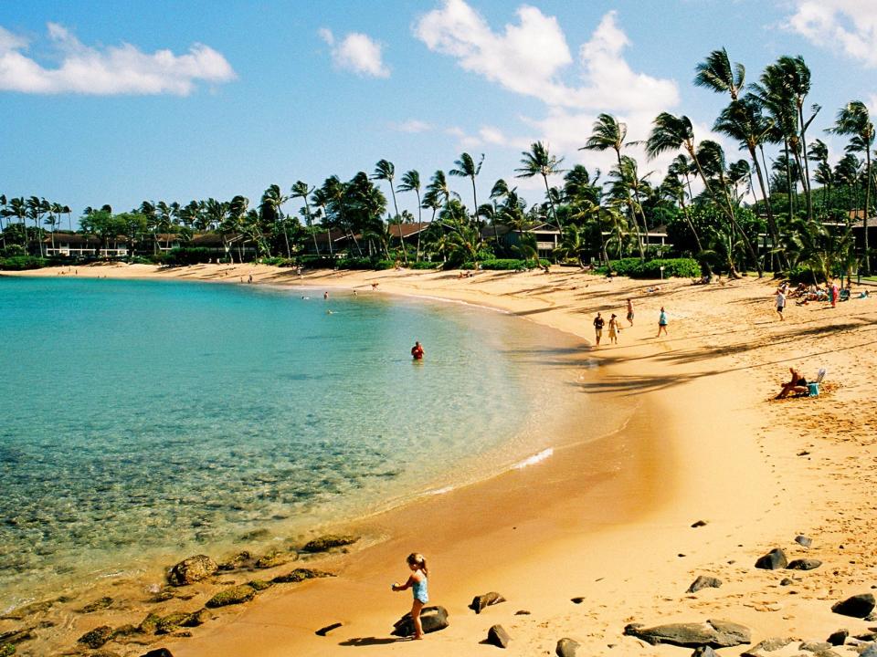 Kā‘anapali Beach in Hawaii.