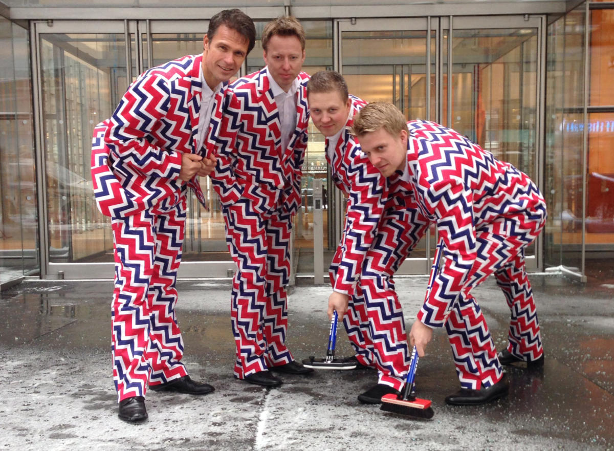 Norwegian curling team's Olympic crazy pants - Yahoo Sports