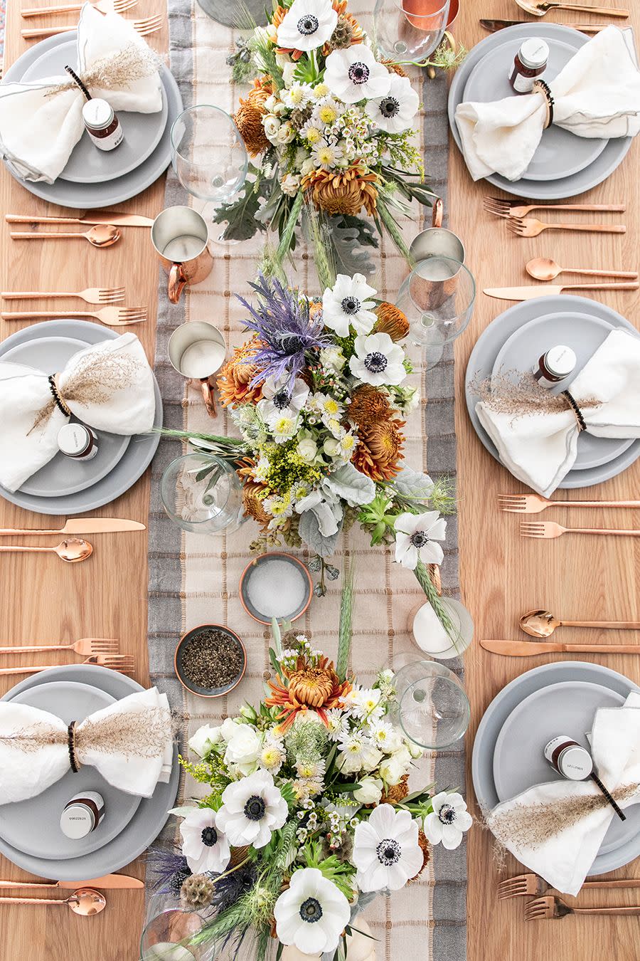 <p>Impress your guests with this modern rustic setting idea, which mixes galvanized metal touches with copper ones. </p><p><strong><em><a href="https://sugarandcharm.com/a-rustic-modern-thanksgiving-table-setting" rel="nofollow noopener" target="_blank" data-ylk="slk:Get the tutorial at Sugar and Charm;elm:context_link;itc:0;sec:content-canvas" class="link ">Get the tutorial at Sugar and Charm</a>. </em></strong></p><p><a class="link " href="https://go.redirectingat.com?id=74968X1596630&url=https%3A%2F%2Fwww.crateandbarrel.com%2Fmoscow-mule-copper-mug%2Fs365423&sref=https%3A%2F%2Fwww.womansday.com%2Fhome%2Fdecorating%2Fg23289609%2Fthanksgiving-table-setting-ideas%2F" rel="nofollow noopener" target="_blank" data-ylk="slk:SHOP COPPER MUGS;elm:context_link;itc:0;sec:content-canvas">SHOP COPPER MUGS</a></p>