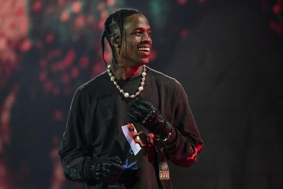 Travis Scott performs on Day 1 of the Astroworld Music Festival at NRG Park on Friday, Nov. 5, 2021, in Houston. (Photo by Amy Harris/Invision/AP)