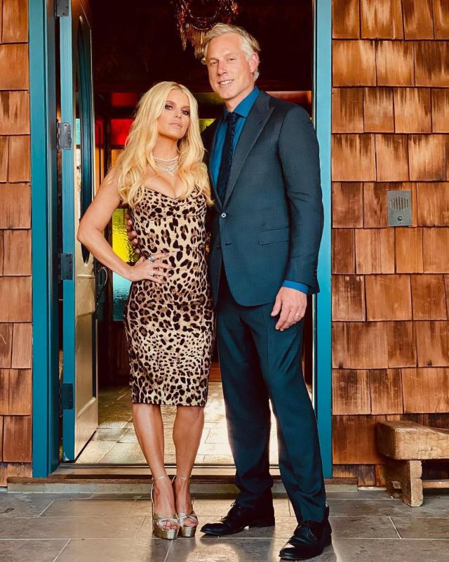 Jessica Simpson Stuns in Sexy Leopard Look for Date Night with Husband Eric Johnson Happy Wife