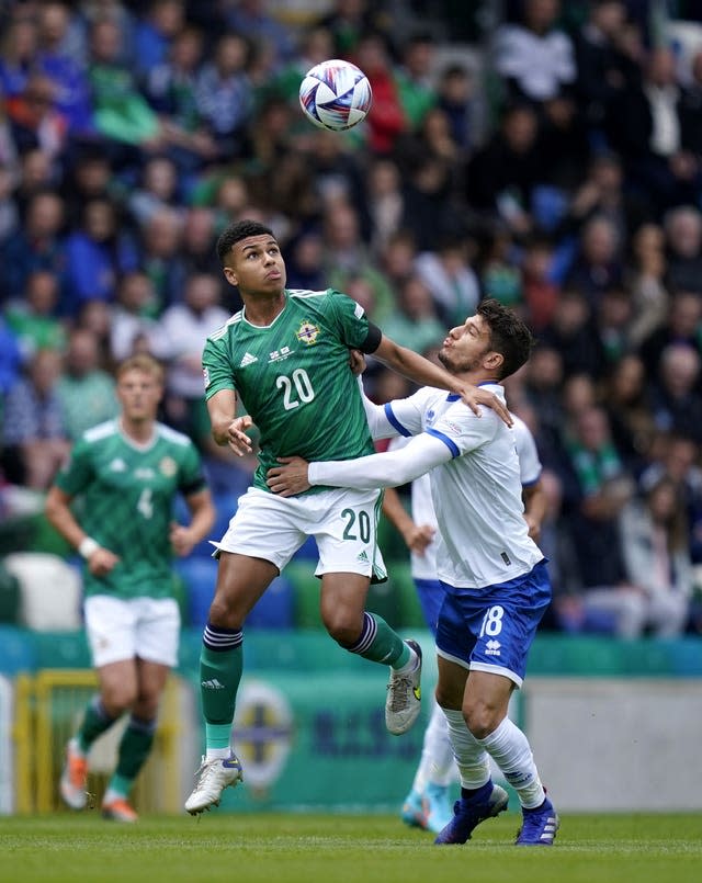 Northern Ireland's Shea Charles (left) (Niall Carson/PA)