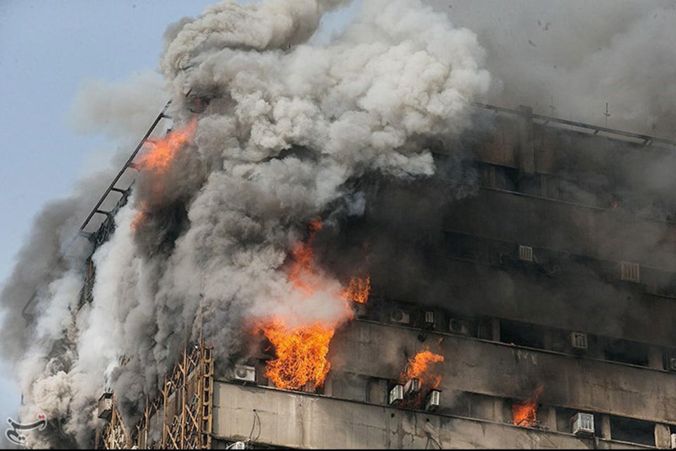 Deadly fire destroys high-rise building in Tehran, Iran