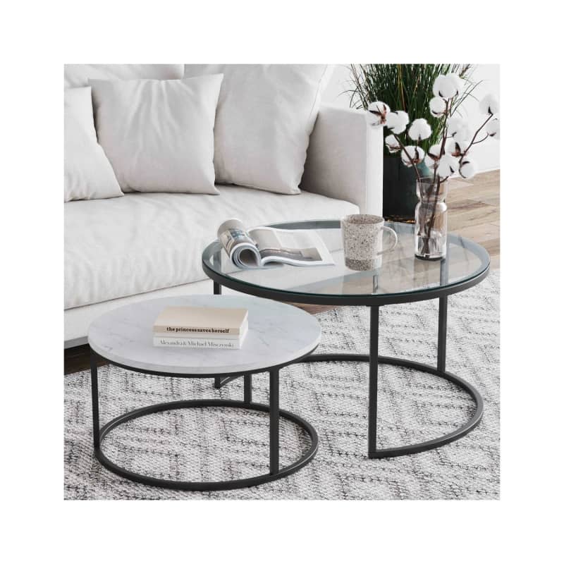 Stella Faux Marble Coffee Table Set