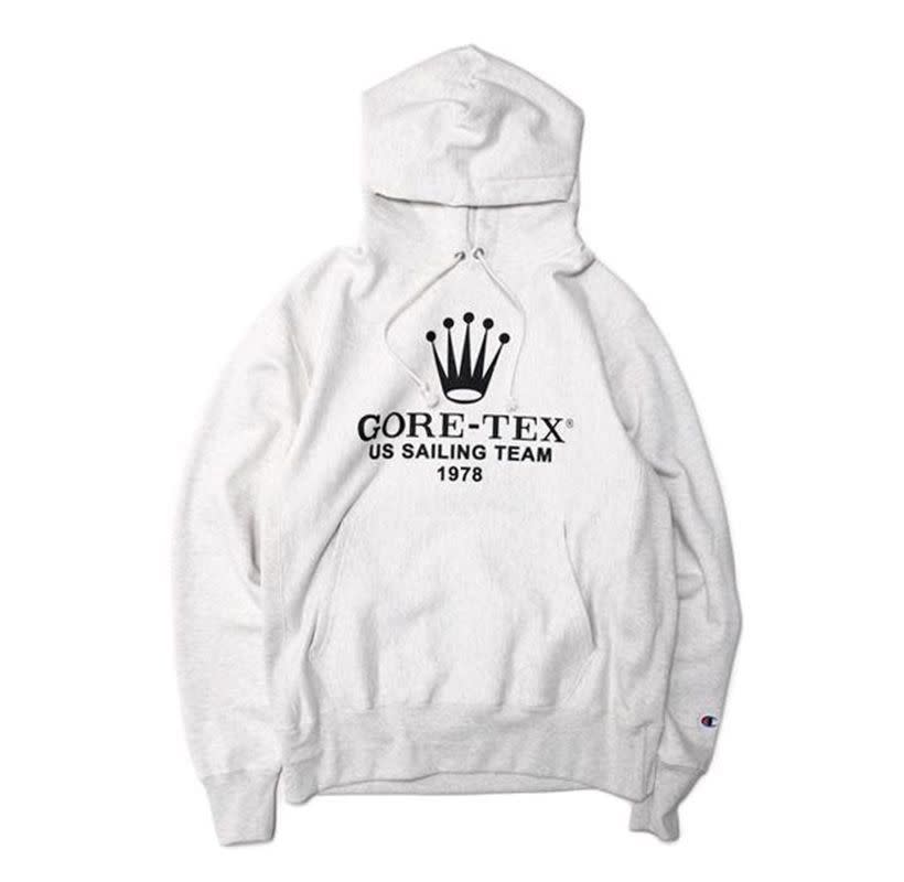 <p><strong>Gore-Tex Sailing Team </strong></p><p>generalquarters.com</p><p><strong>$65.00</strong></p><p><a href="https://generalquarters.com/collections/new-arrivals/products/gore-tex-sailing-team-hoodie-in-oatmeal?variant=32231928660079" rel="nofollow noopener" target="_blank" data-ylk="slk:Buy;elm:context_link;itc:0;sec:content-canvas" class="link ">Buy</a></p><p>The next best thing to, y'know, actually owning a Rolex. </p>