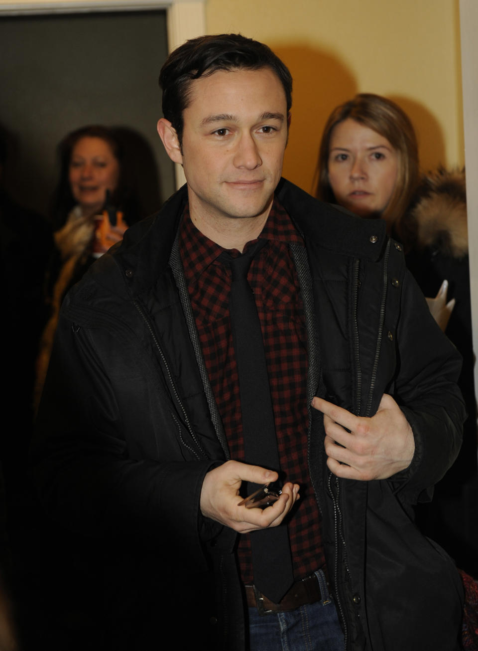 IMAGE DISTRIBUTED FOR FENDER - Actor Joseph Gordon-Levitt is seen at the Fender Music lodge during the Sundance Film Festival on Saturday, Jan. 19, 2013, in Park City, Utah. (Photo by Jack Dempsey/Invision for Fender/AP Images)