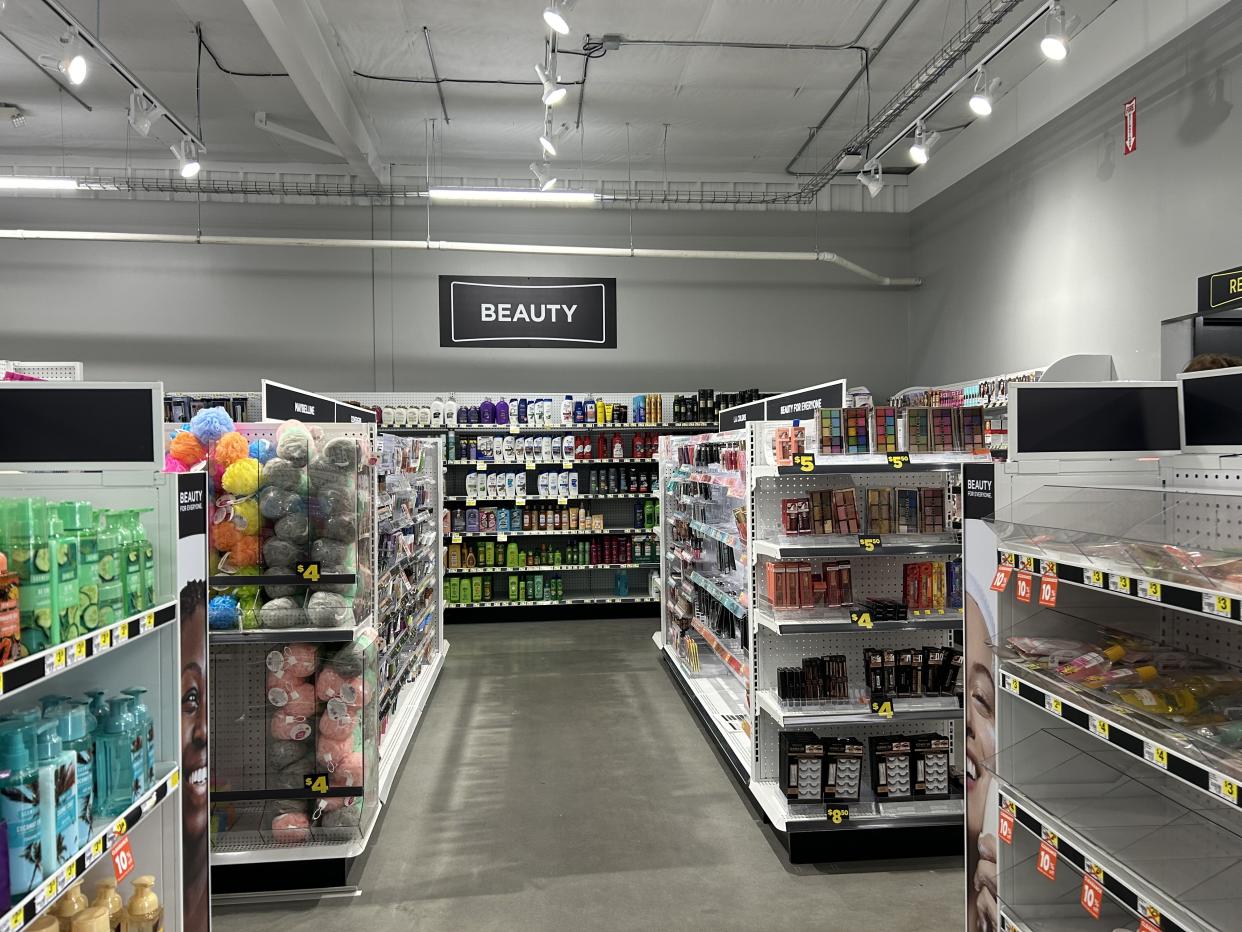 beauty aisle at dg market