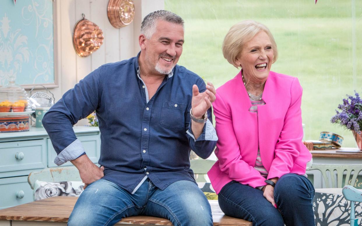 Paul Hollywood and Mary Berry together on The Great British Bake Off, 2015 - BBC