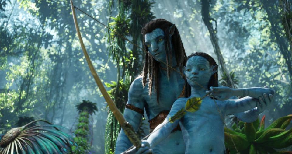 <div class="inline-image__caption"><p>Jake Sully (Sam Worthington) and Neteyam (Jamie Flatters) in 20th Century Studios' <em>Avatar: The Way of the Water</em>.</p></div> <div class="inline-image__credit">Courtesy of 20th Century Studios</div>