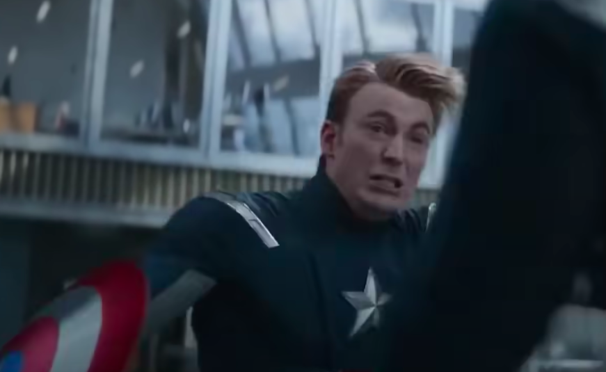 Chris in his Captain America costume
