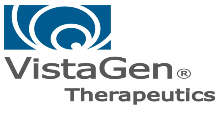 The logo for VistaGen Therapeutics, Inc (VTGN) is seen on a white background.