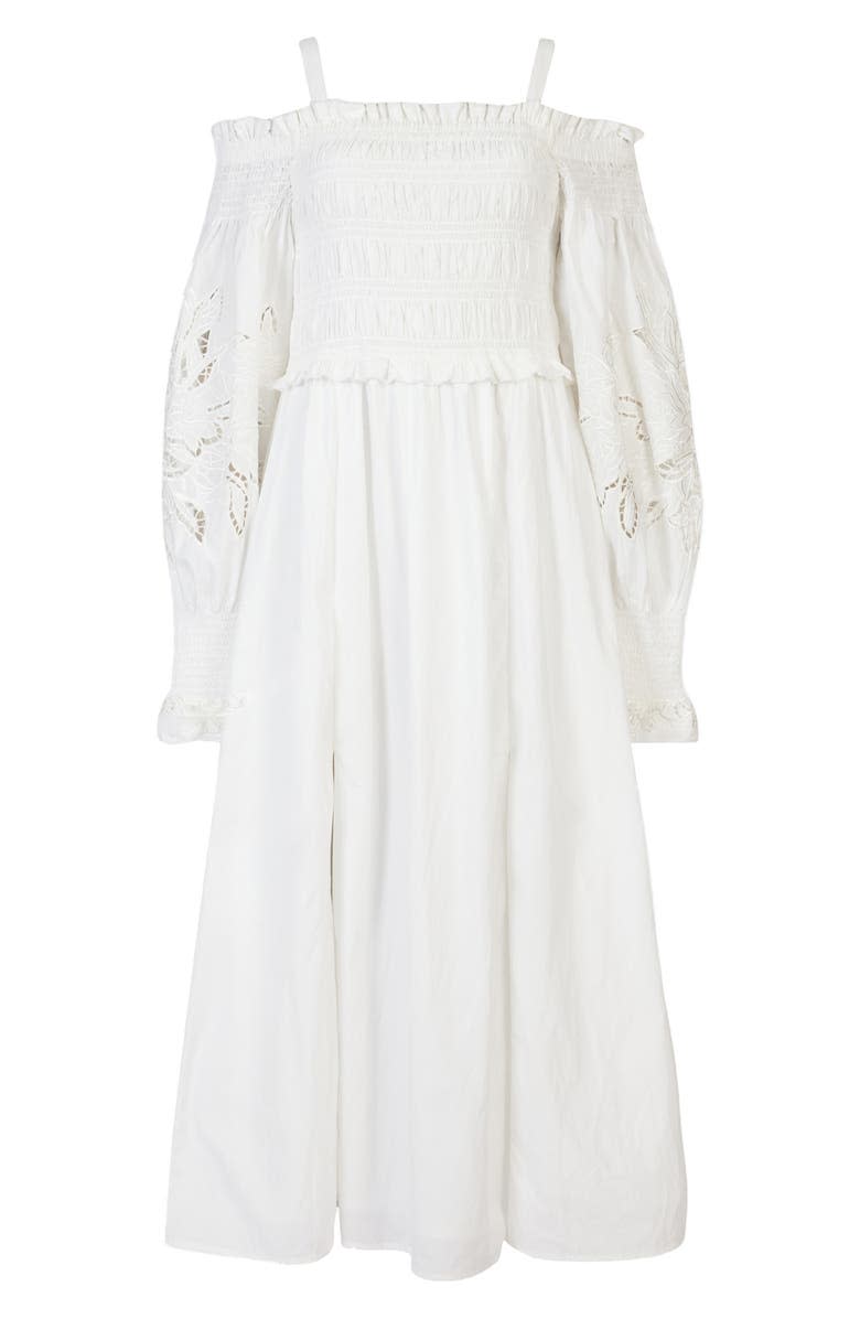 Launa Broderie Long Sleeve Cotton Dress