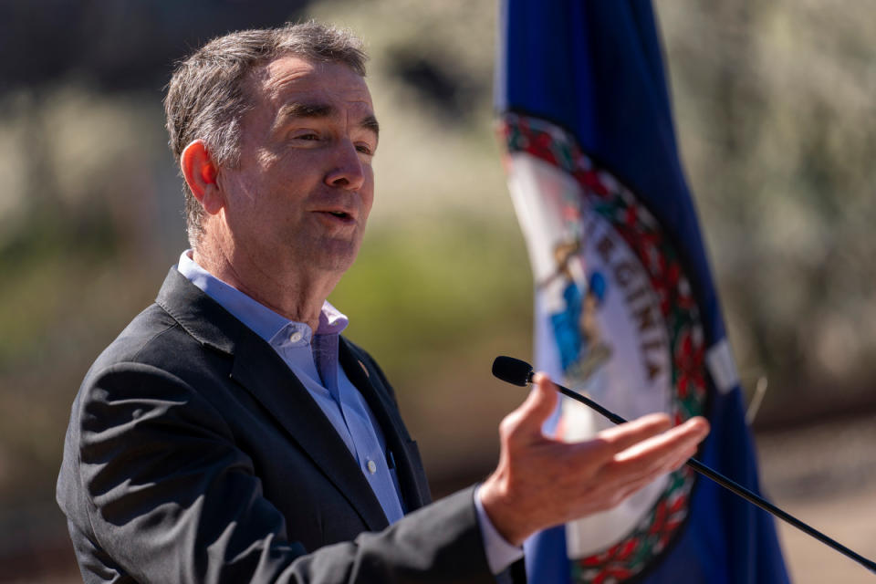 Virginia Gov. Ralph Northam speaks at a news conference.