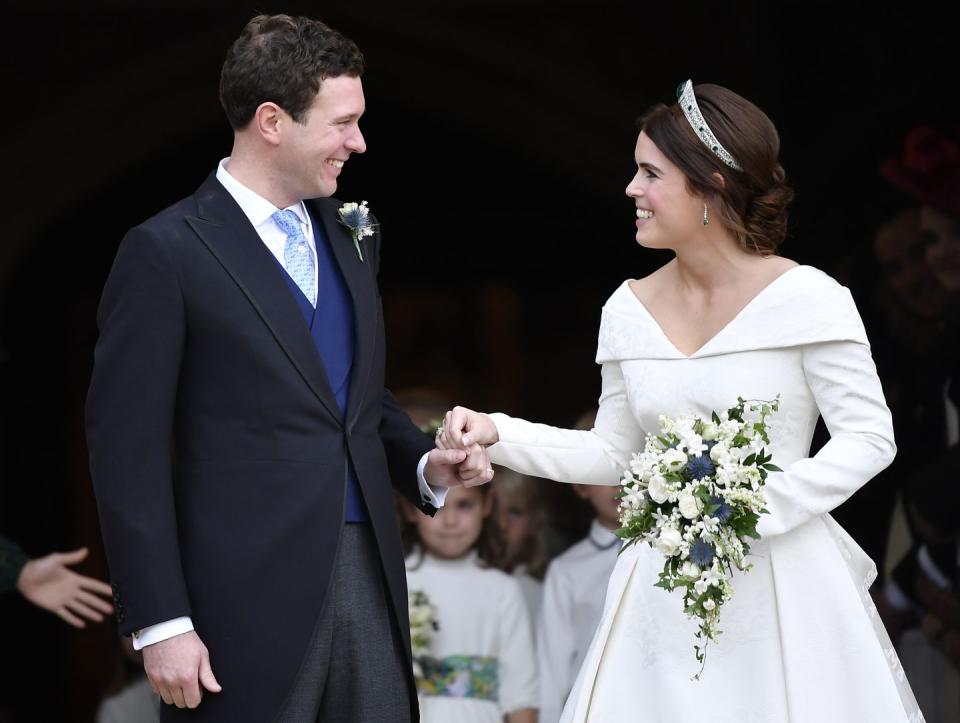 Her bouquet included a piece of history.