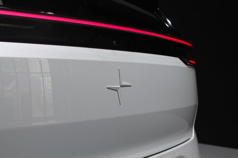 The rear hatch of the Polestar 3 electric SUV.