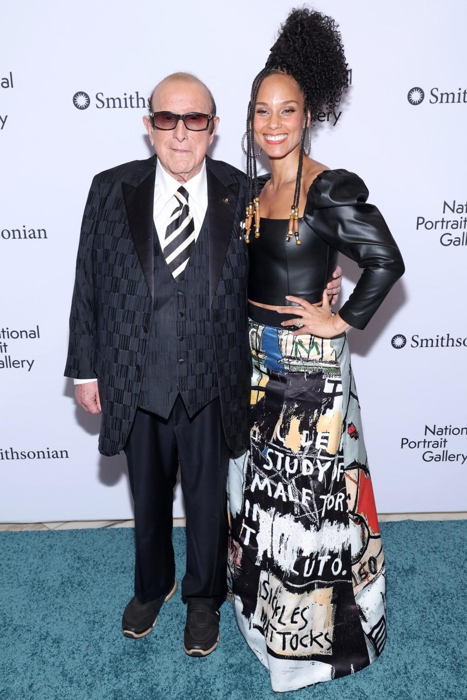 WASHINGTON, DC - NOVEMBER 12: (L-R) Clive Davis and Alicia Keys attend the 2022 Portrait Of A Nation Gala on November 12, 2022 in Washington, DC. (Photo by Paul Morigi/Getty Images for National Portrait Gallery)