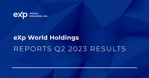 eXp World Holdings, Inc. (Nasdaq: EXPI), the holding company for eXp Realty®, Virbela and SUCCESS® Enterprises, today announced financial results for the second quarter ended June 30, 2023