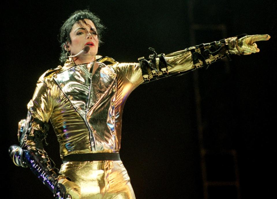 Michael Jackson performs during his ‘HIStory’ tour in 1996 (Getty Images)