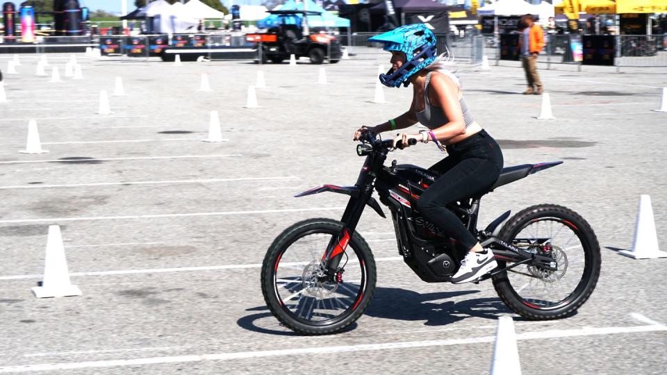 a person riding a bike