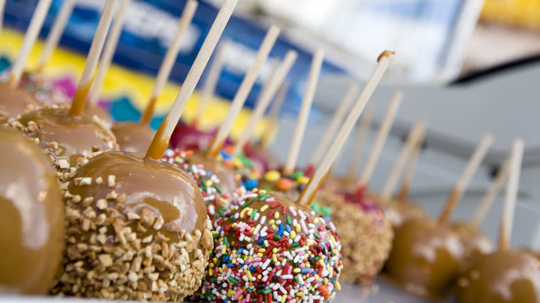 caramel apples decorated