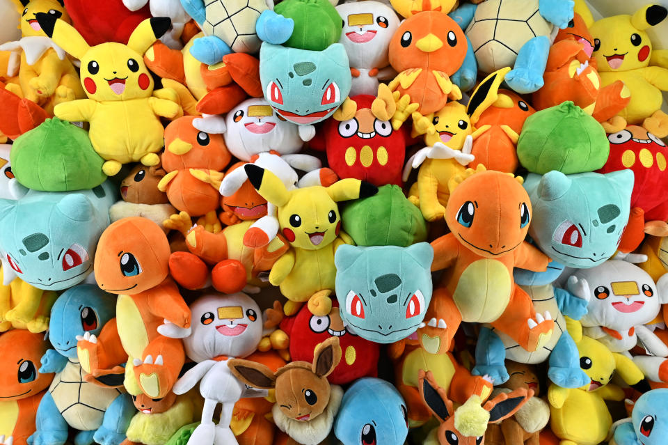 LONDON, ENGLAND - SEPTEMBER 24: A mass of Pokemon soft toys are displayed during the Brand Licensing Europe at ExCel London on September 24, 2024 in London, England. Brand Licensing Europe (BLE) event is dedicated to licensing and brand extension, bringing together retailers, licensees and manufacturers for three days of deal-making, networking and trend spotting.  (Photo by John Keeble/Getty Images)