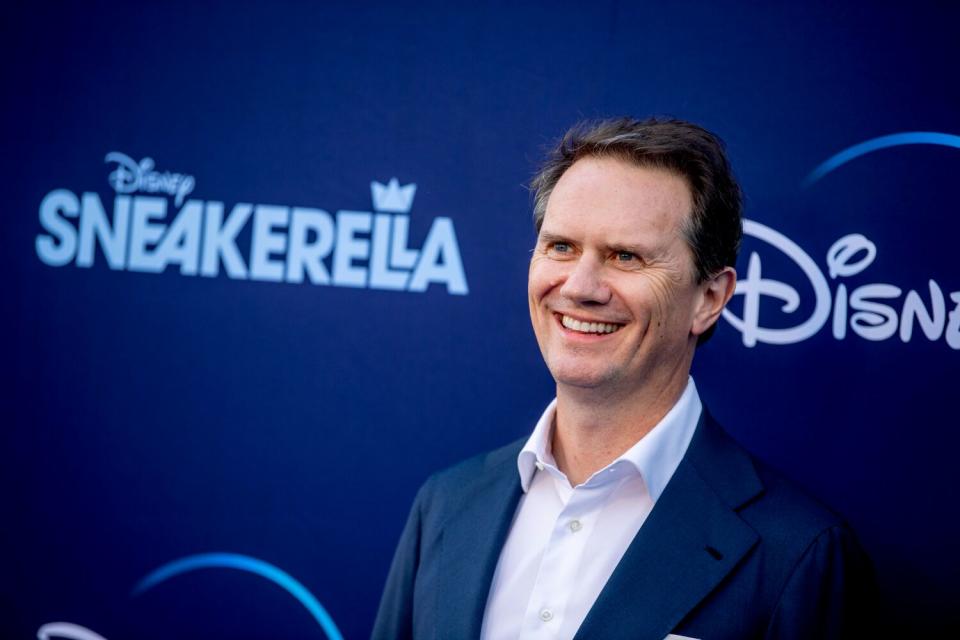Peter Rice attends Disney+'s "Sneakerella" premiere on May 11, 2022 in New York City.