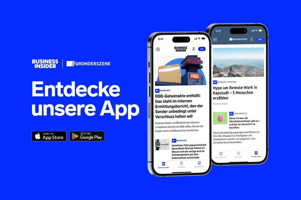 Die neue App von Business Insider und Gründerszene  - Copyright: Business Insider