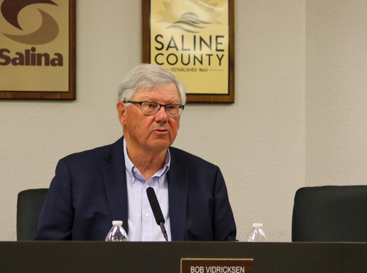 County Commissioner Bob Vidricksen II listens to a proposal at an April meeting. This week, the Commission proclaimed June as Elder Abuse Awareness Month.