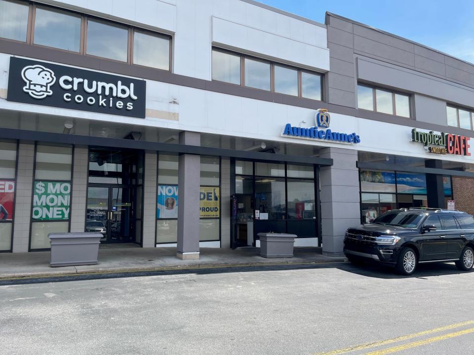 A forthcoming Crumbl Cookies will open on June 27, 2024, in Prices Corner Shopping Center, at 3140 Kirkwood Highway, in a former Minute Loan store next to Auntie Anne's Cookies.