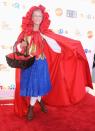 <p>Who knew the path to grandma's included a red carpet? The actress's costume was spot-0n and adorable when she attended a 2011 Halloween event in LA. </p>