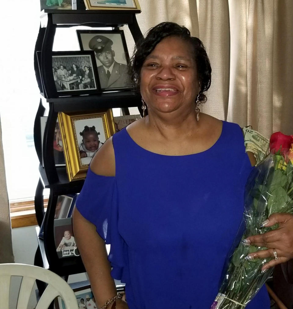 This undated photo provided by Charon Reed shows Celestine Chaney, who was killed in Saturday's shooting at a supermarket, in Buffalo, N.Y. (Charon Reed via AP)