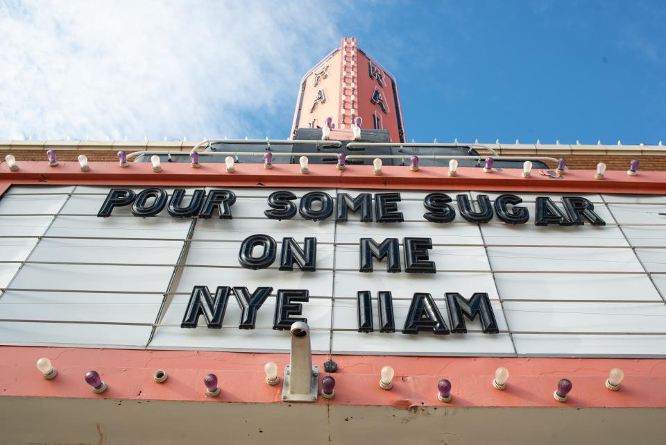 The marquee to Rally House in Aggieville hopes to inspire purple pride for fans watching Kansas State take on Alabama in the Sugar Bowl on Saturday.