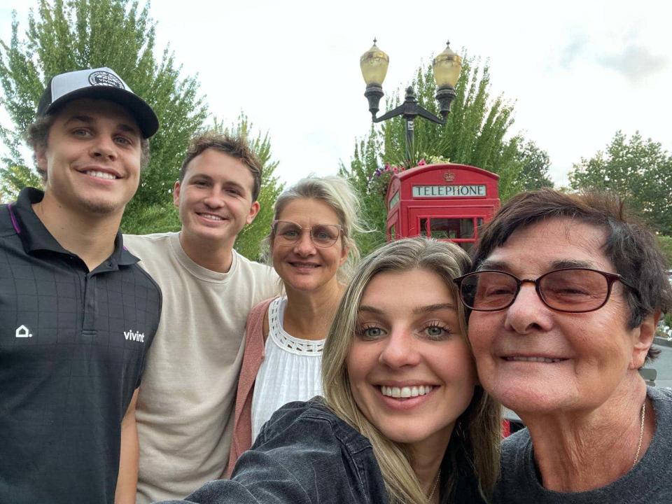 Julie Lenkoff (far right) pictured with her family.