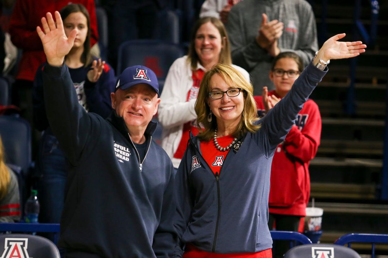 Former Rep. Gabrielle Giffords and newly elected Sen. Mark Kelly (D-Ariz.) have been married since 2007. (Photo: Icon Sportswire via Getty Images)