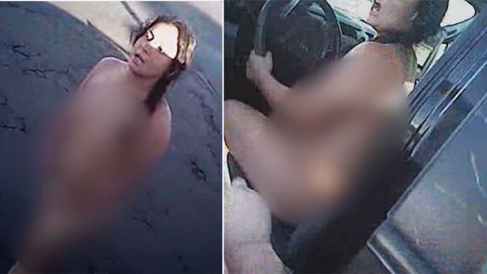 The woman was found dazed and walking around naked at an Arizona petrol station. Photo: 3TV Phoenix.