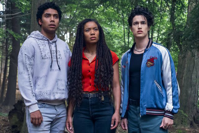 <p>Brooke Palmer/Prime Video</p> (left to right) Chance Perdomo (Andre Anderson), Jaz Sinclair (Marie Moreau), Derek Luh (Jordan Li)