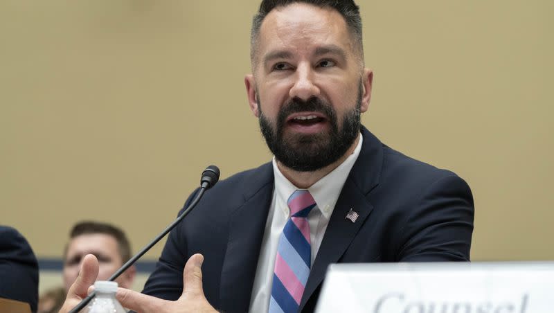 IRS criminal Investigator Joseph Ziegler testifies during a House Oversight and Accountability Committee hearing with IRS whistleblowers on Wednesday, July 19, 2023, in Washington.