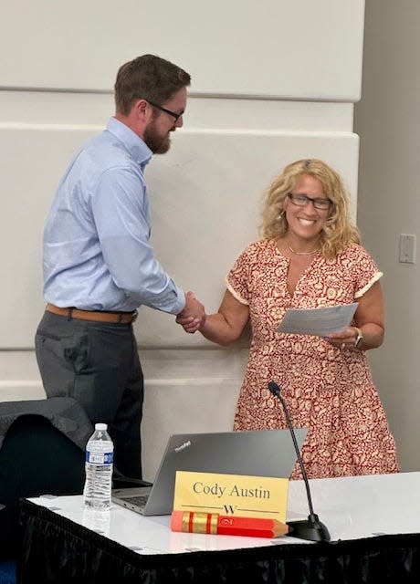 Cody Austin will fill a seat on the Wooster City School Board of Education that was left open after the resignation of Danielle Schantz.