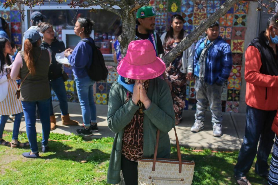 A woman praying