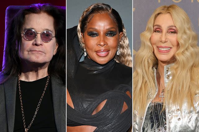 <p>Getty(3)</p> Ozzy Osbourne, Mary J. Blige and Cher